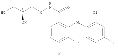 Benzamide, 2-[(2-chloro-4-iodophenyl)amino]-N-[(2S)-2,3-dihydroxypropoxy]-3,4-difluoro-
